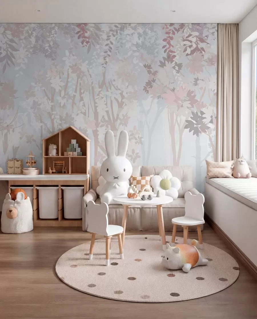 murales de pared Bosque en tonos lavanda u94171