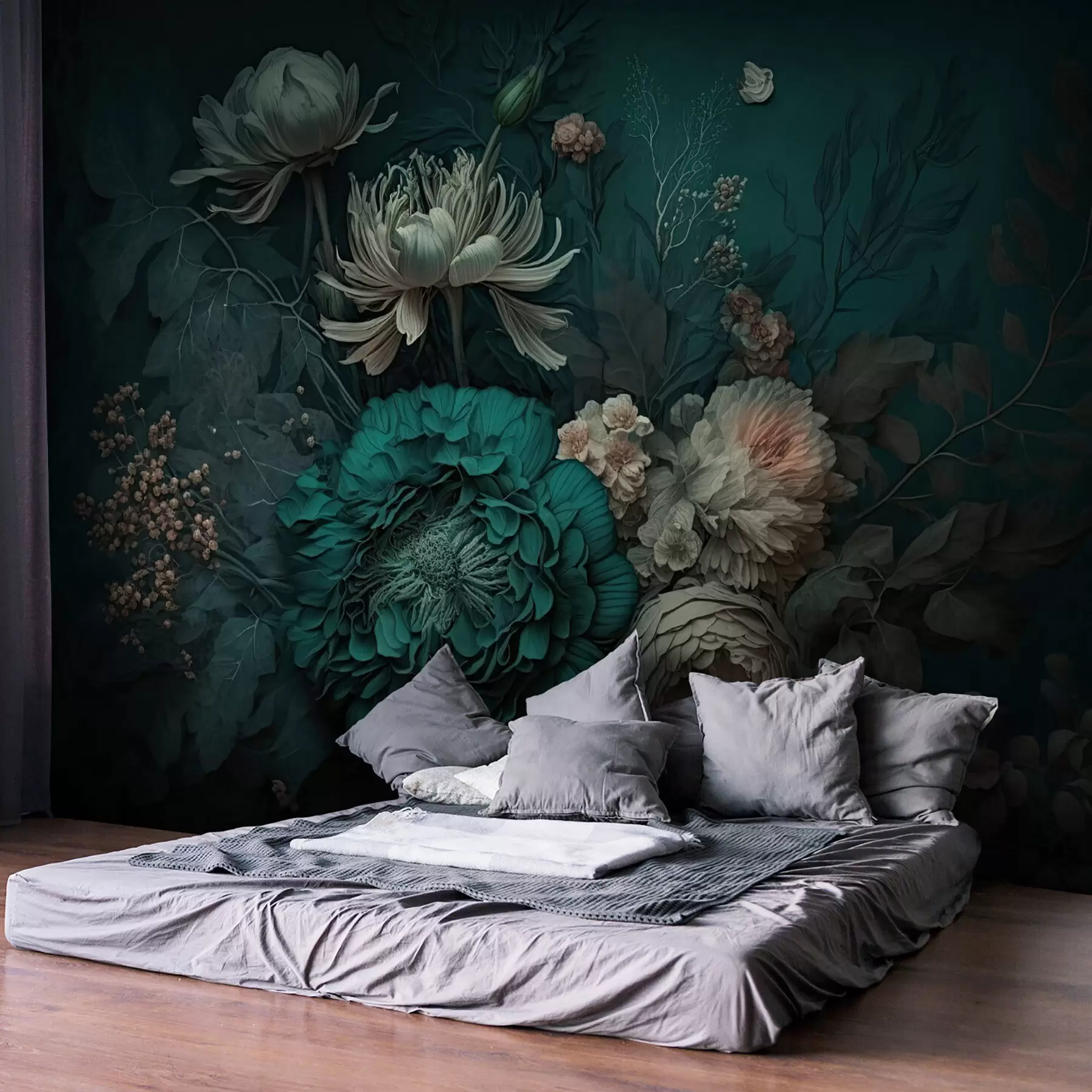 murales de pared noche de flores u75402