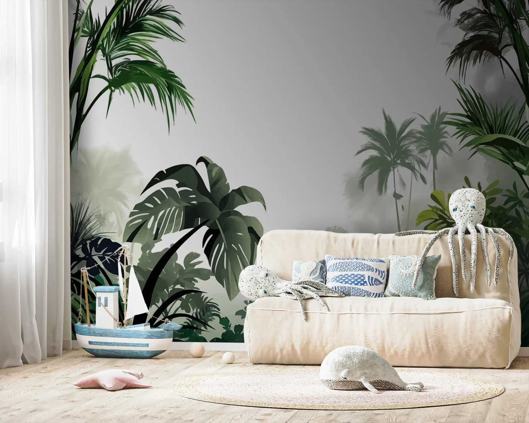 murales de pared Variedad de plantas tropicales u95713