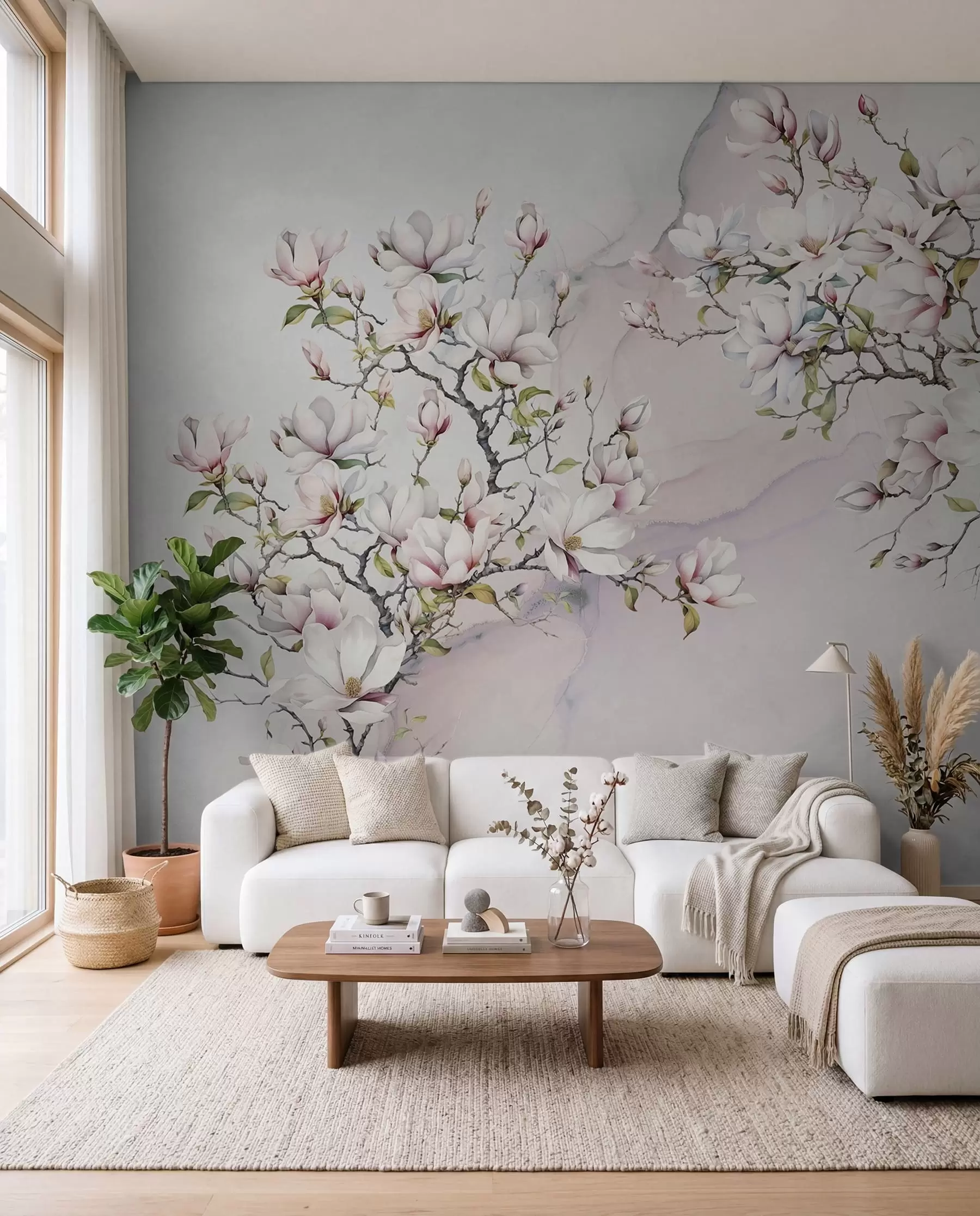 murales de pared Magnolia sobre mármol u96114