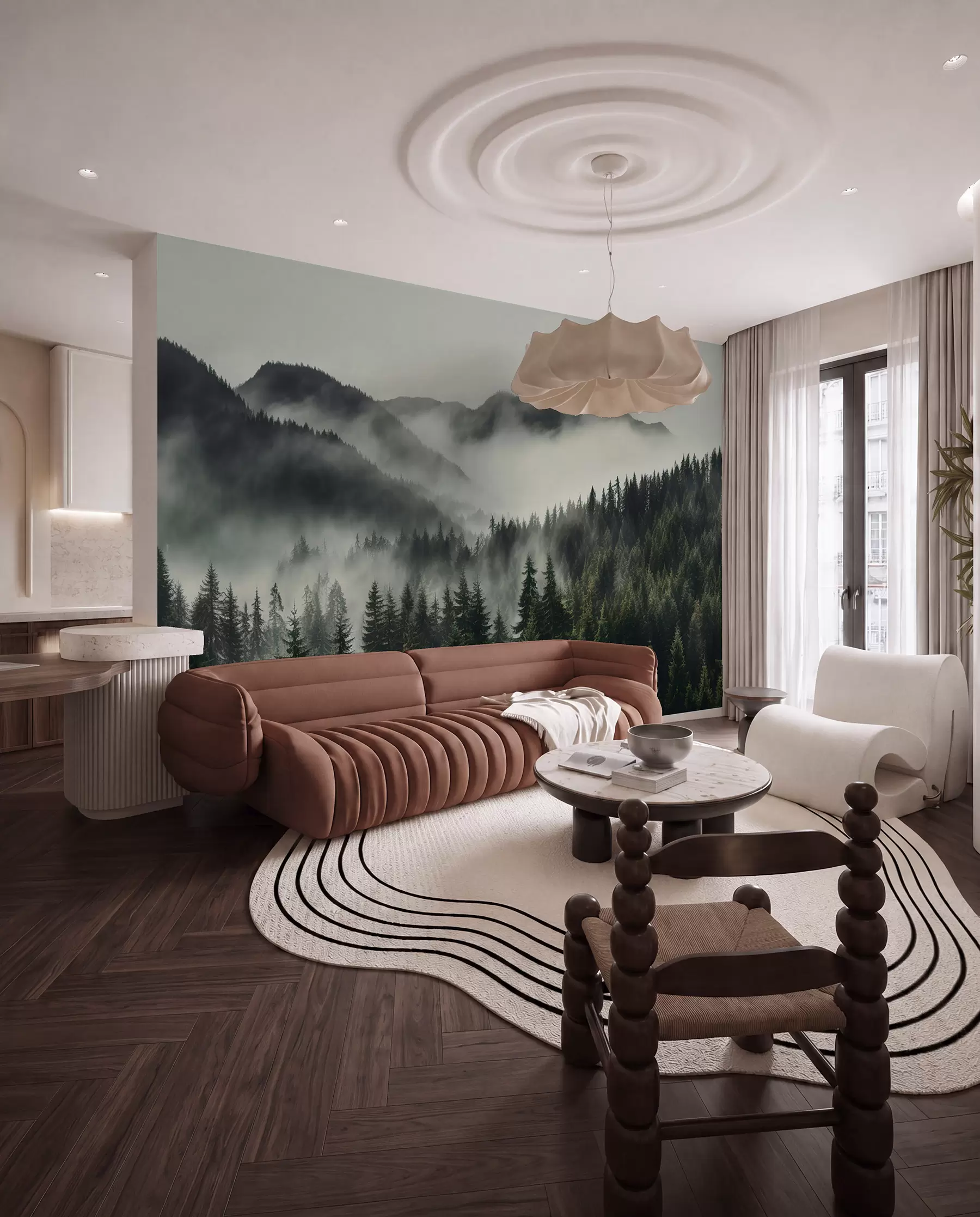 murales de pared Montañas en silencio u96027