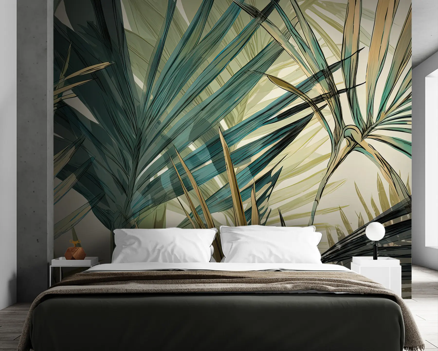 murales de pared palmeras tropicales u96296