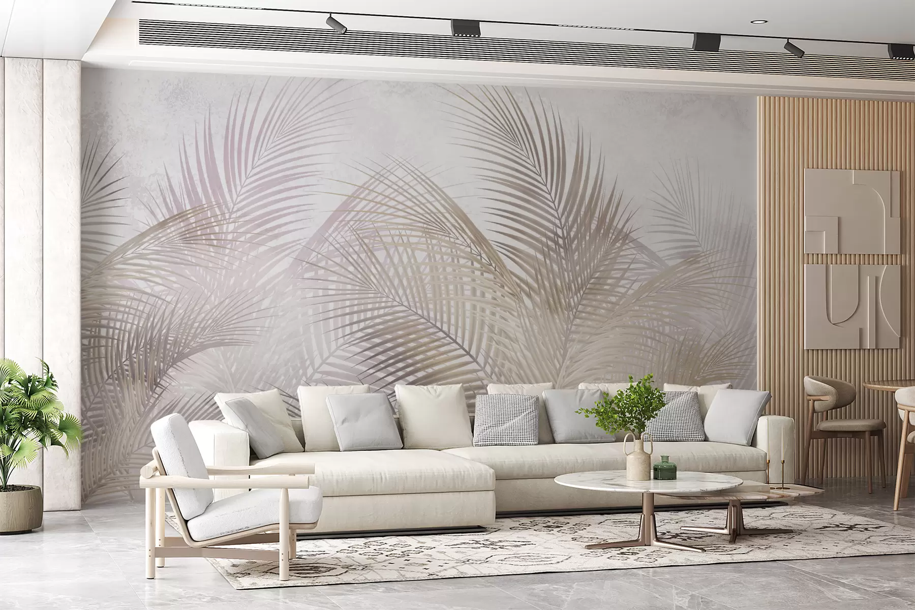 murales de pared árboles y hojas tropicales u96860