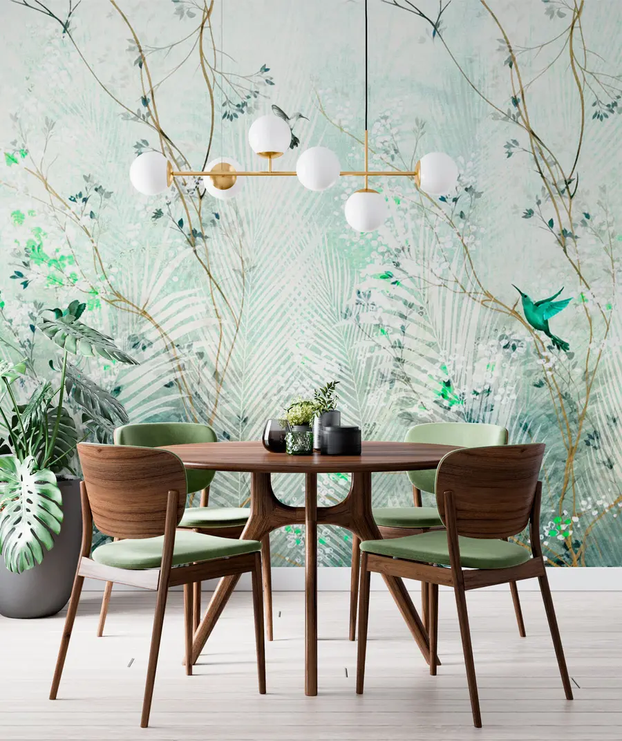 murales de pared Colibríes en el jardín. u97048