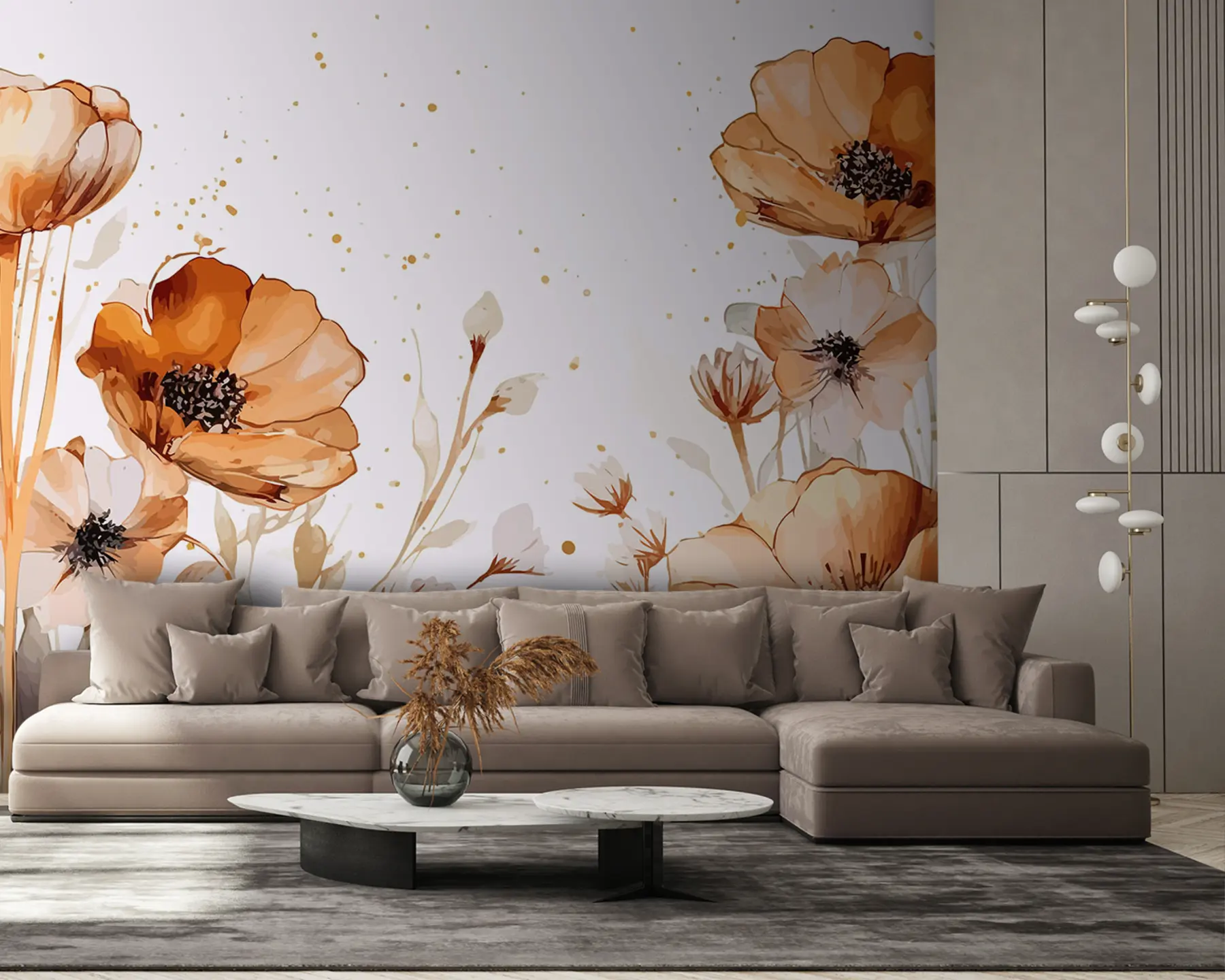 murales de pared Flores de acuarela u96960