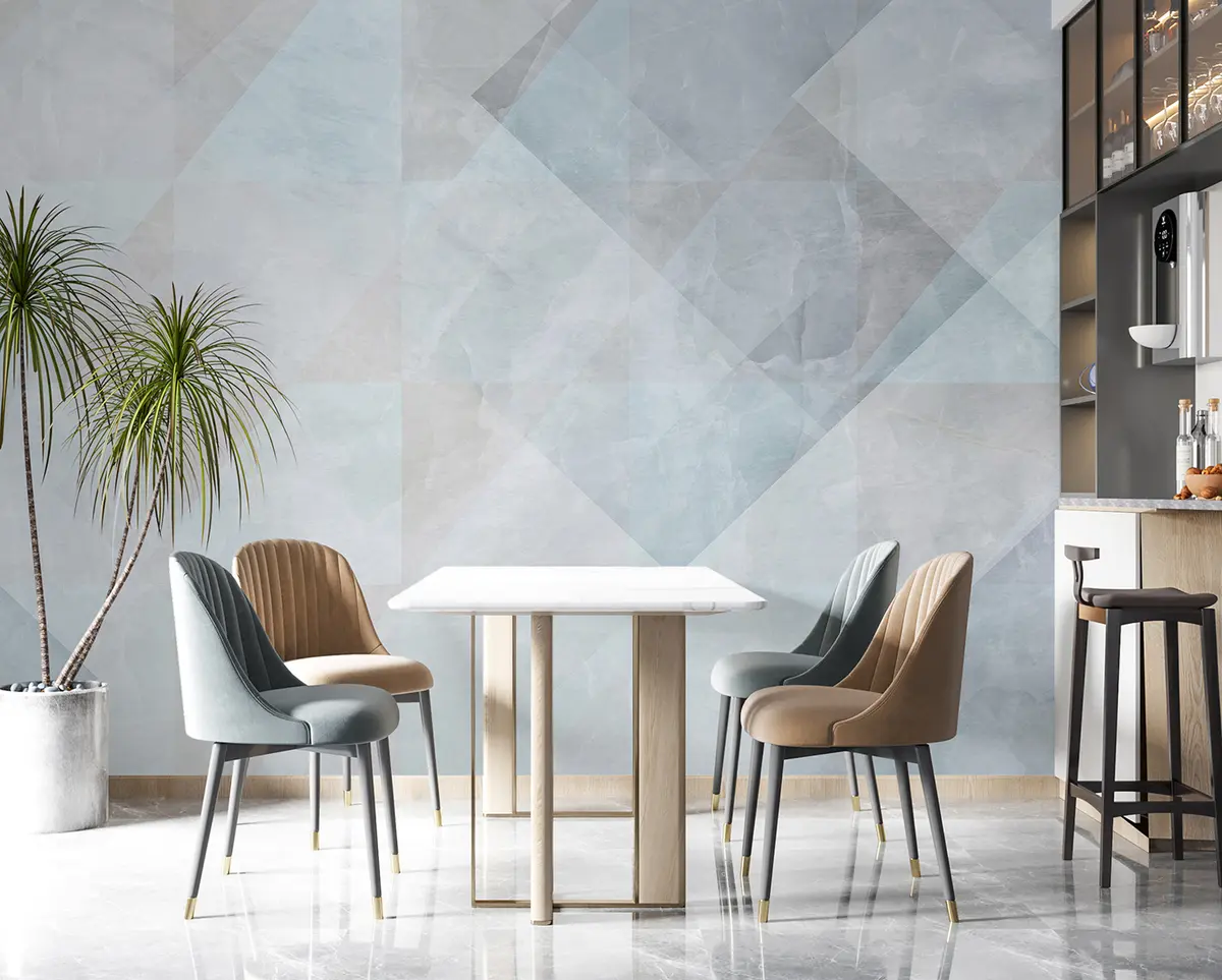 murales de pared Abstracción geométrica en colores pastel. u97267