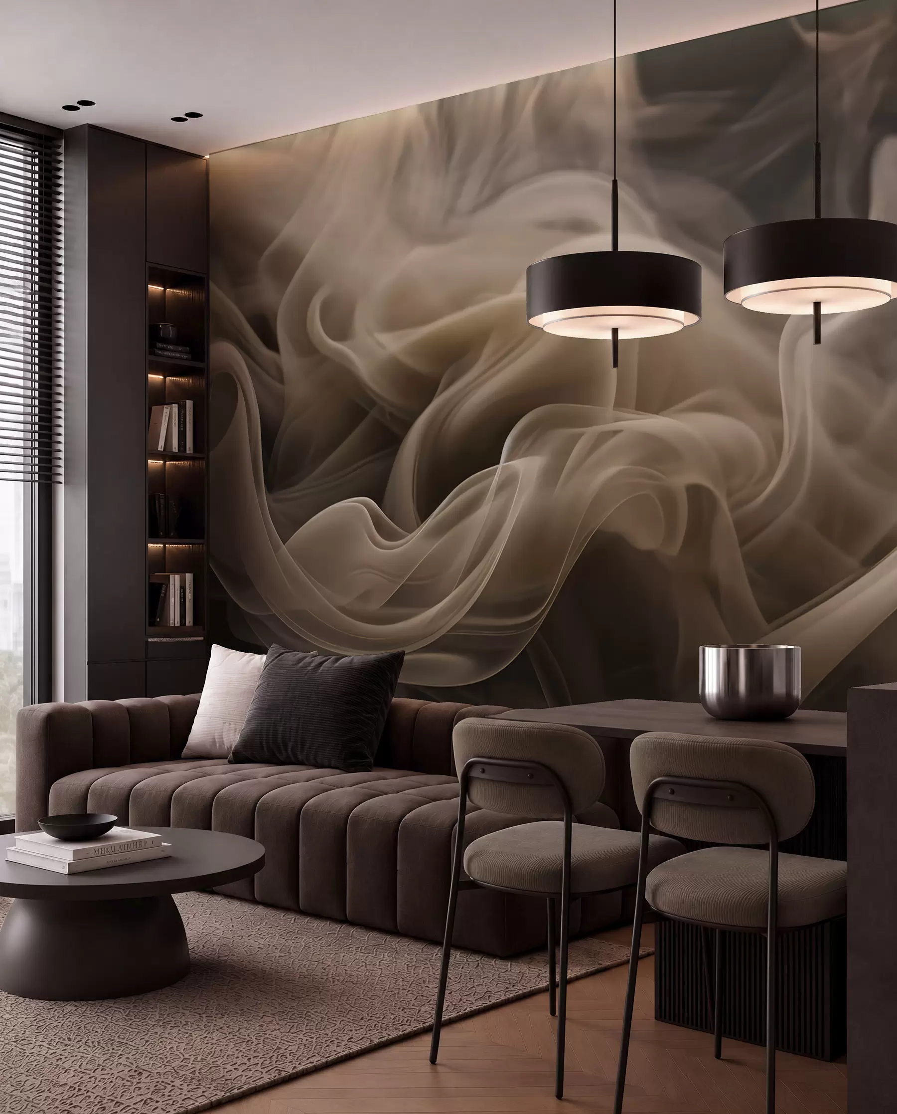 murales de pared Pliegues ahumados u96591