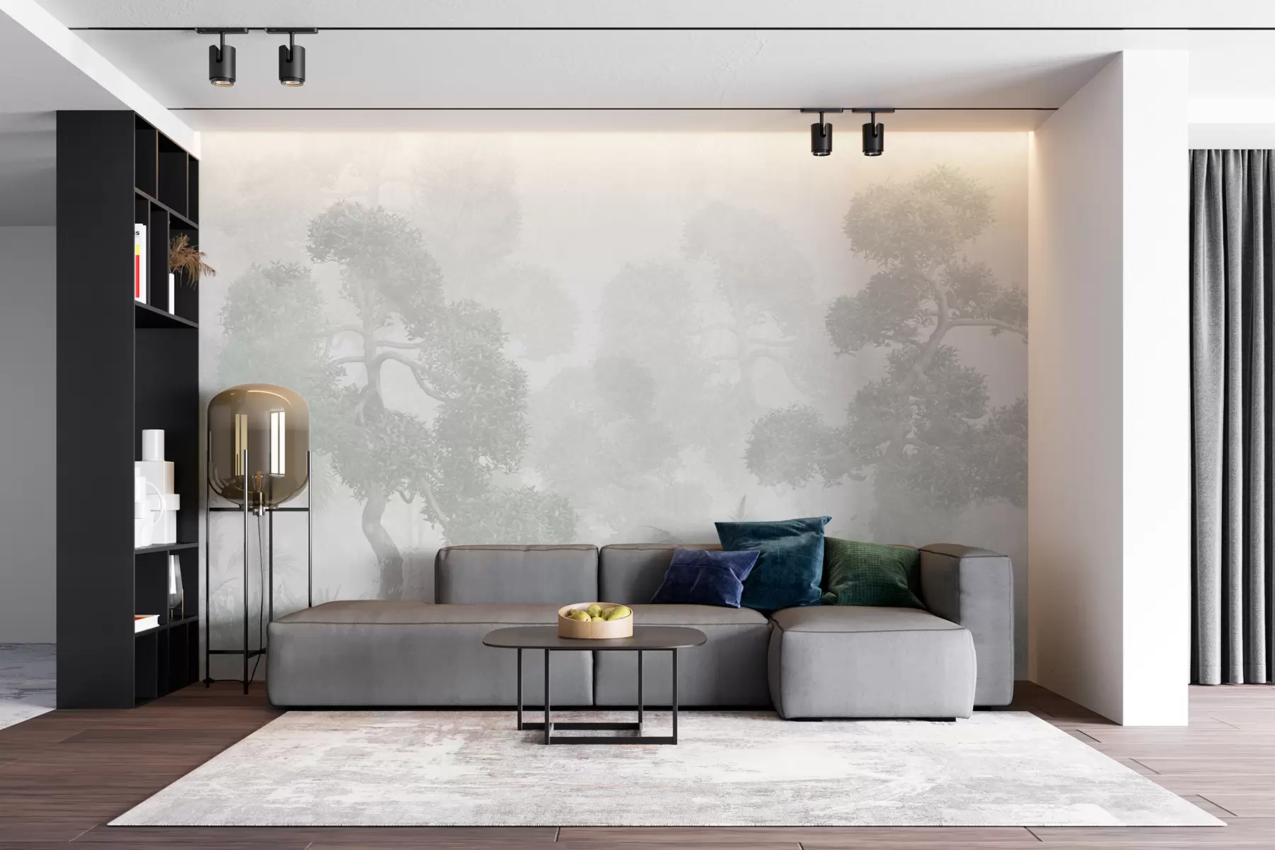 murales de pared Árboles y hojas tropicales u97399