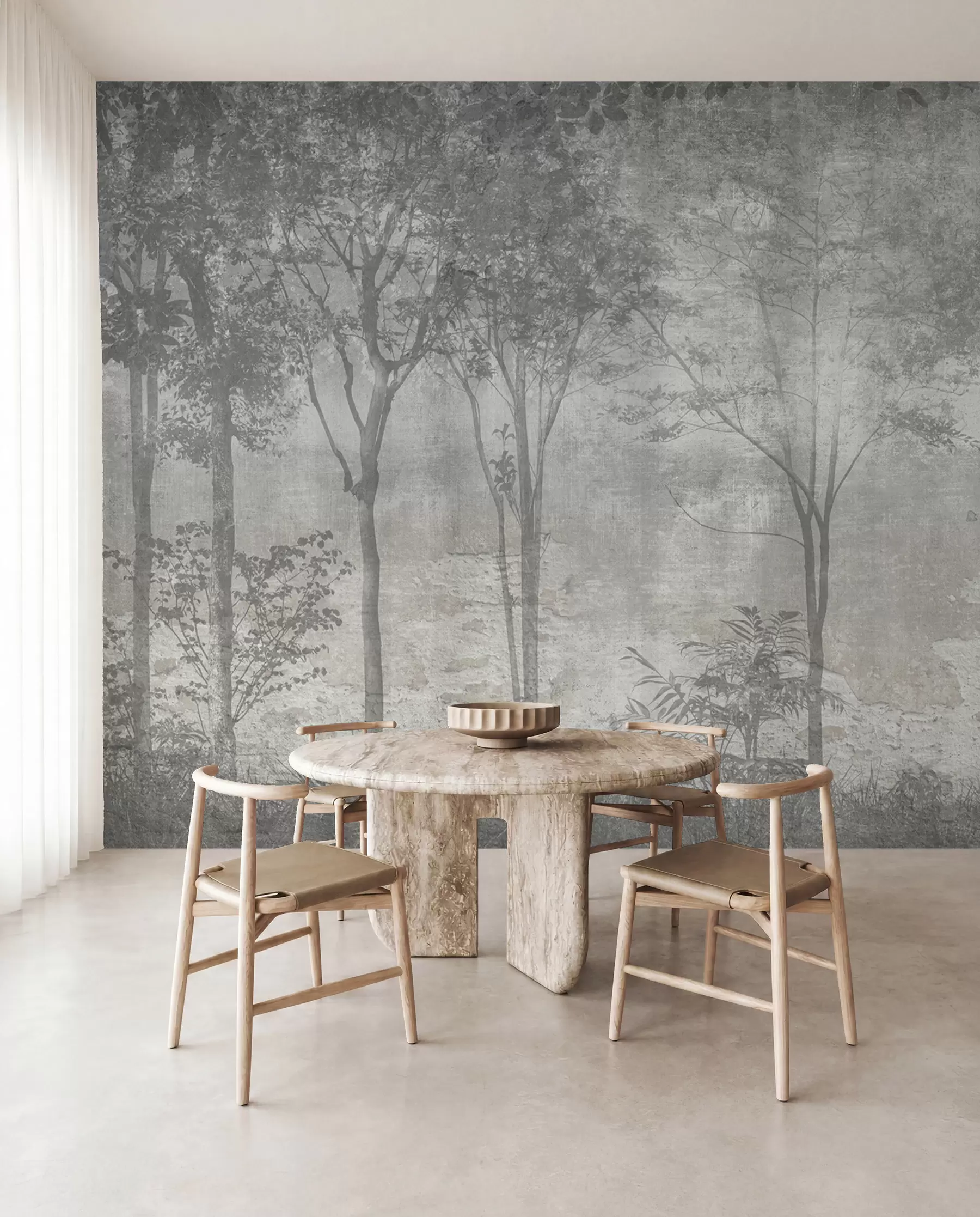 murales de pared Bosque en tonos piedra u97401