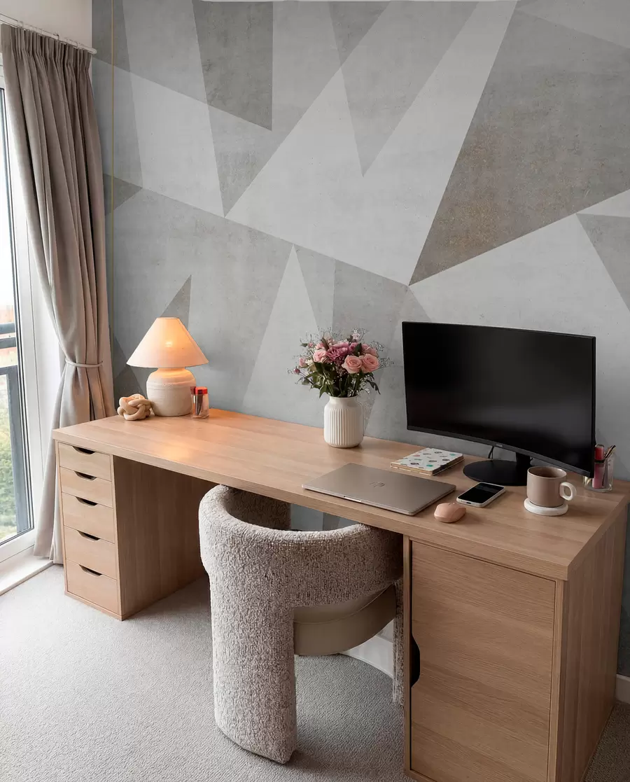 murales de pared Triángulos herméticos con líneas u97345