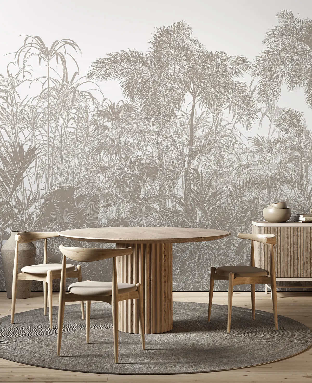 murales de pared Árboles y hojas tropicales. u96761