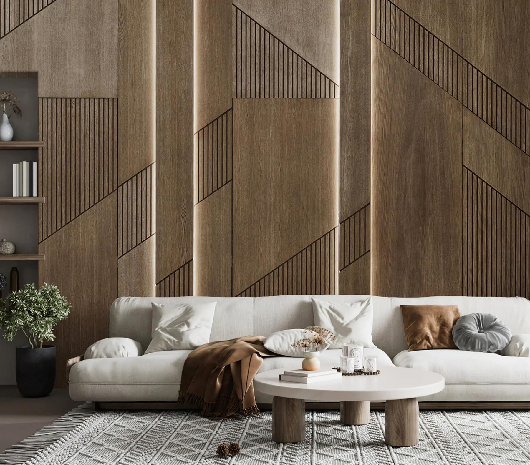 murales de pared Panel de madera u97555