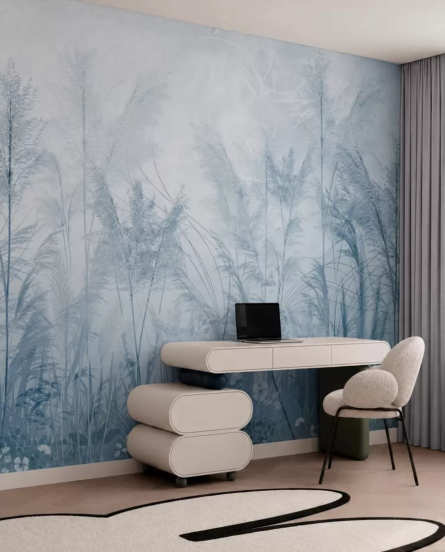 murales de pared Pradera pastel — Azul u93903v1