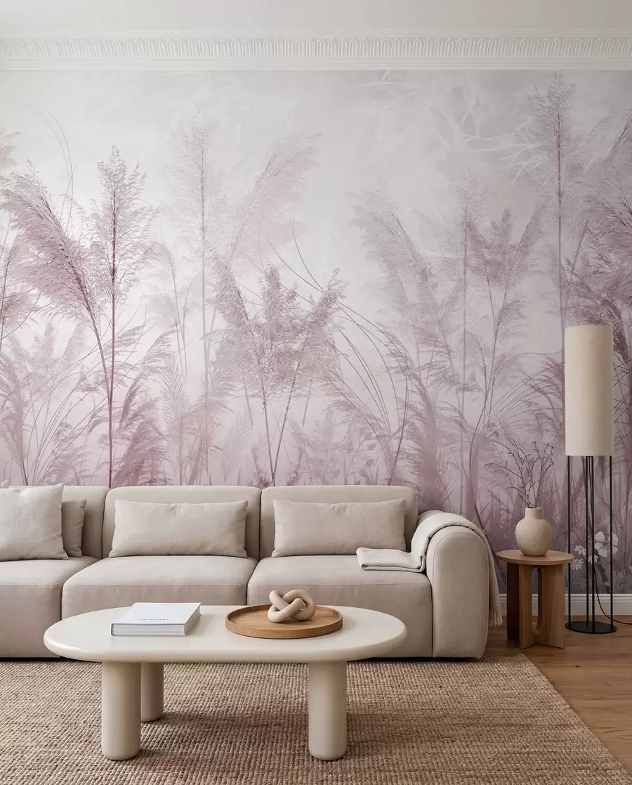 murales de pared Pradera pastel — Malva u93903v2
