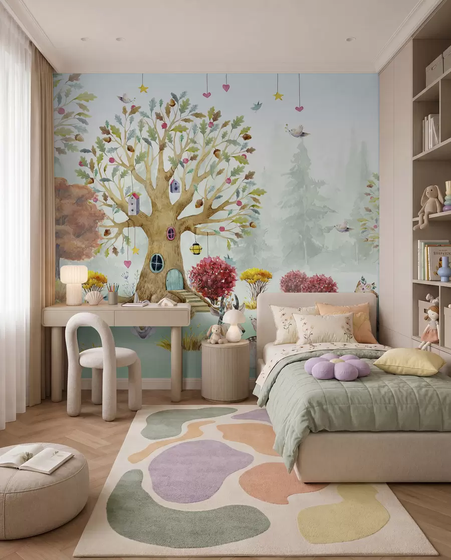 murales de pared Bosque con animales u98499