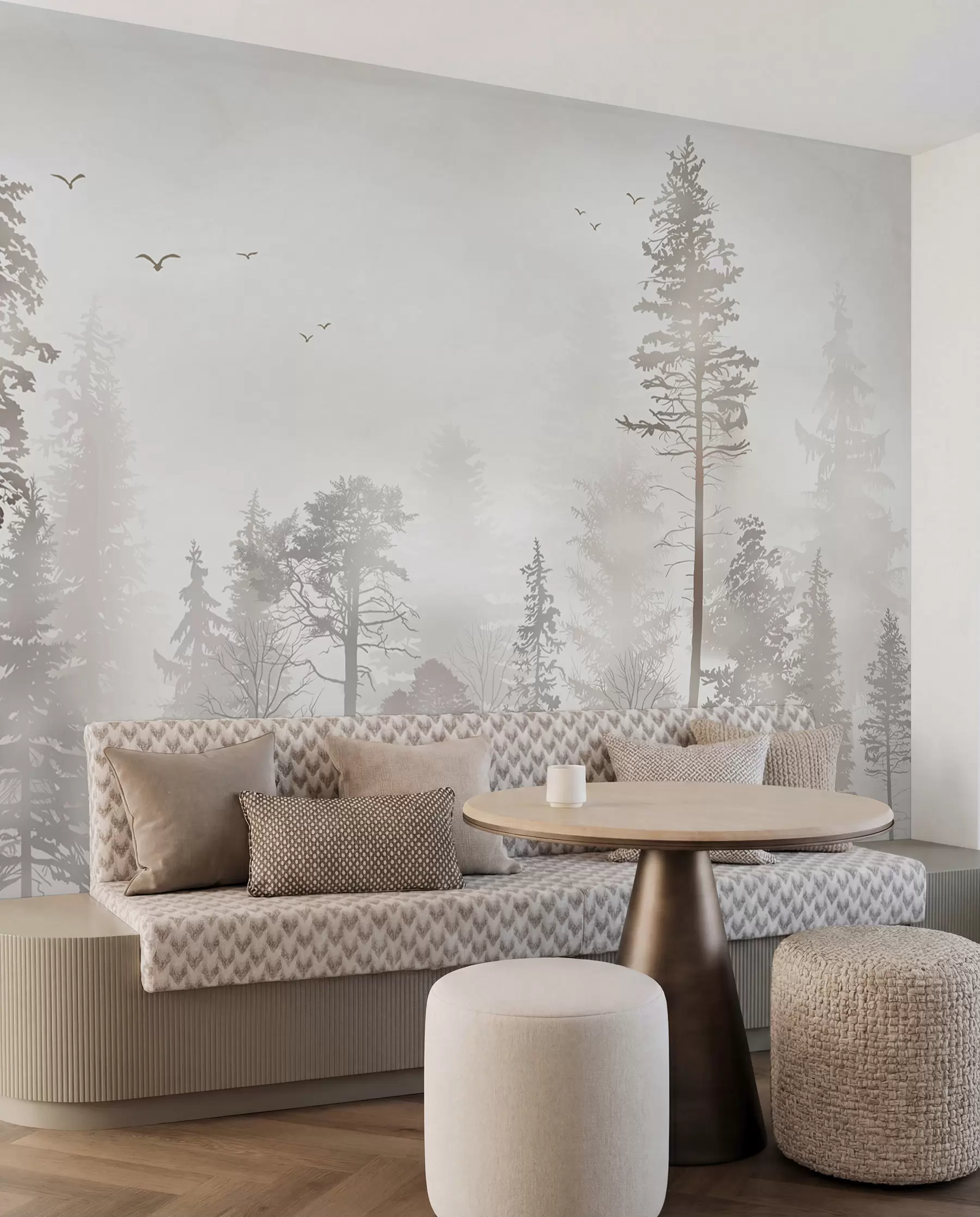 murales de pared Pinos color perla u98508