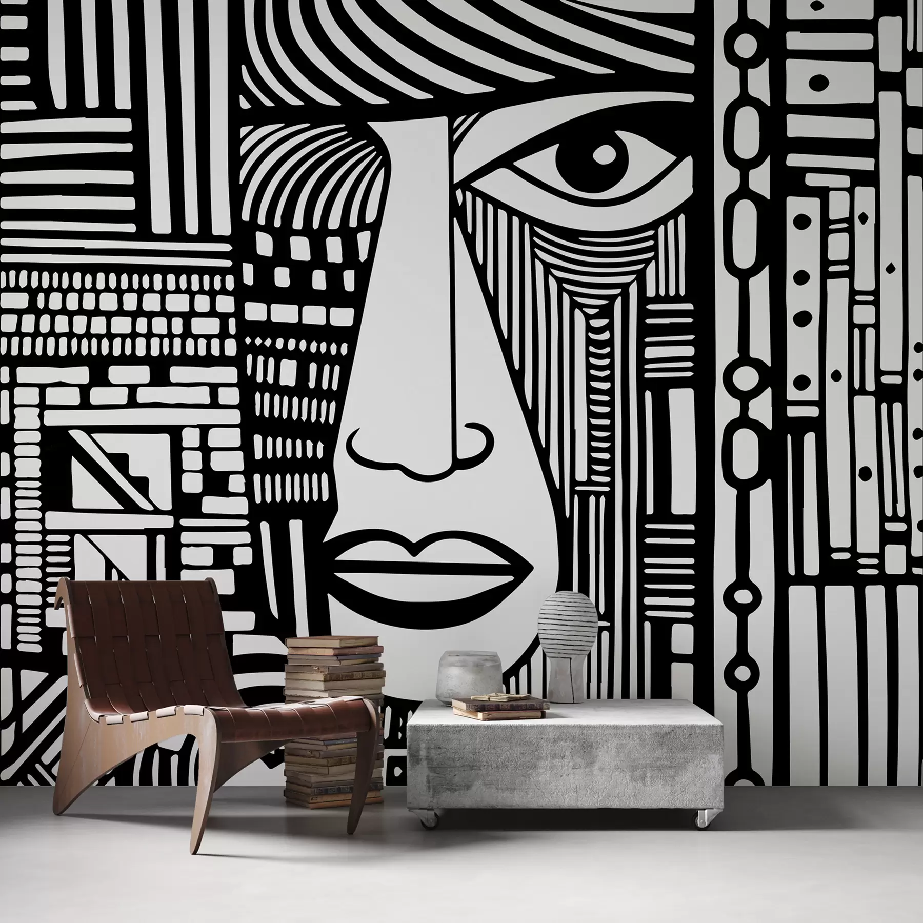 murales de pared Cara abstracta u98713
