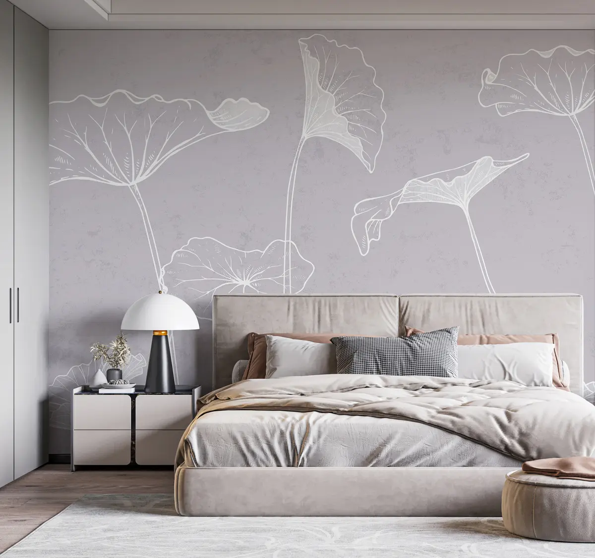 murales de pared Flores de estilo minimalista u98684