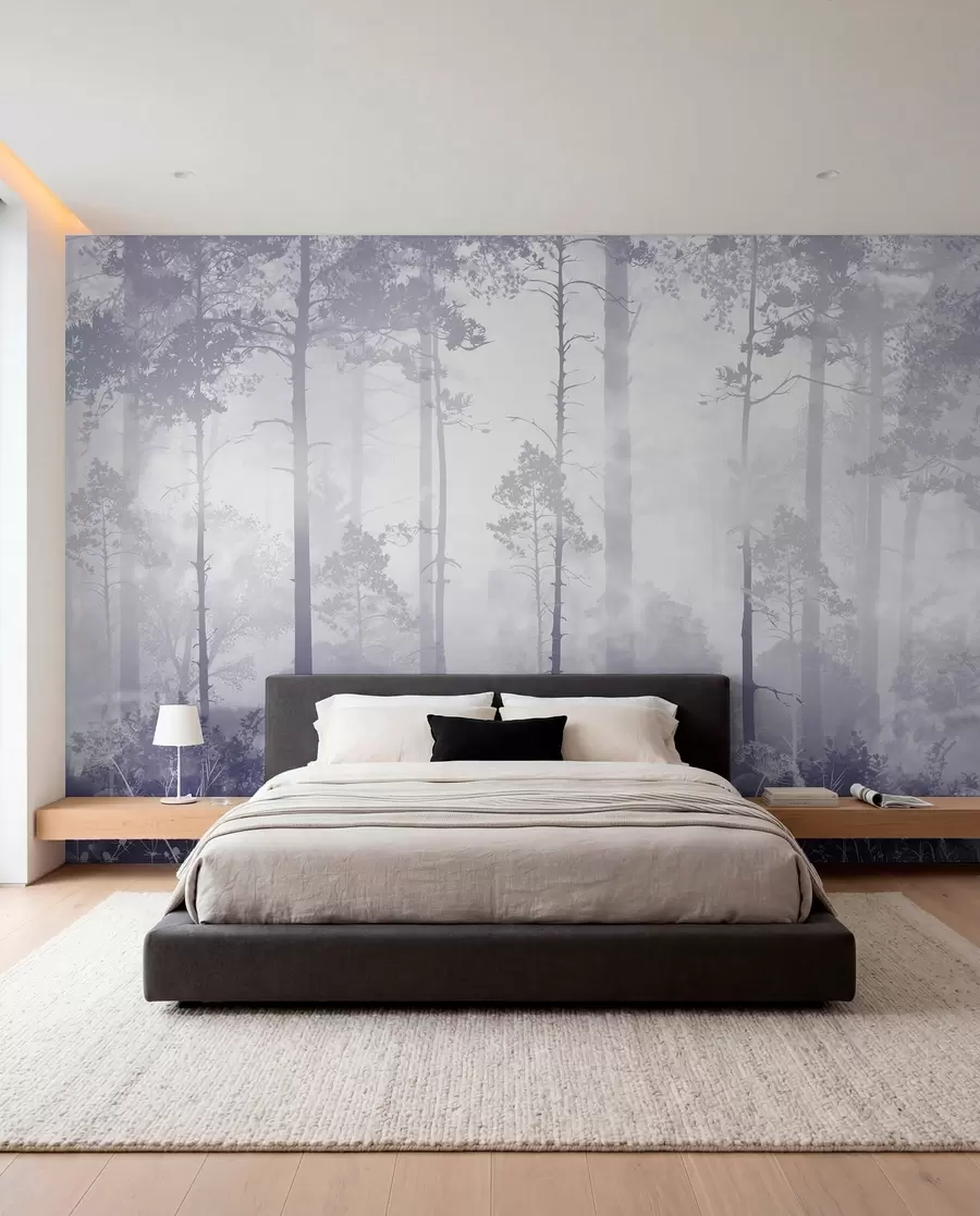 murales de pared El bosque en la niebla u94439v4