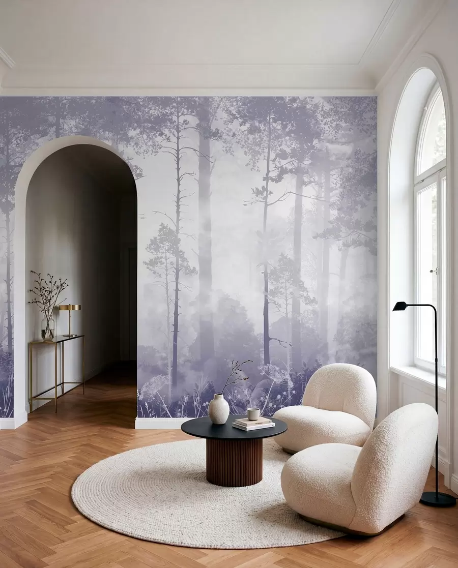 murales de pared Velo de bosque lila u94439v4