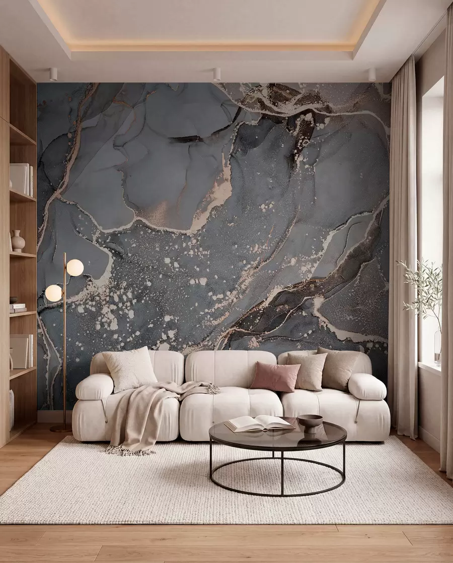 murales de pared Mármol gris y ámbar I u93578d1