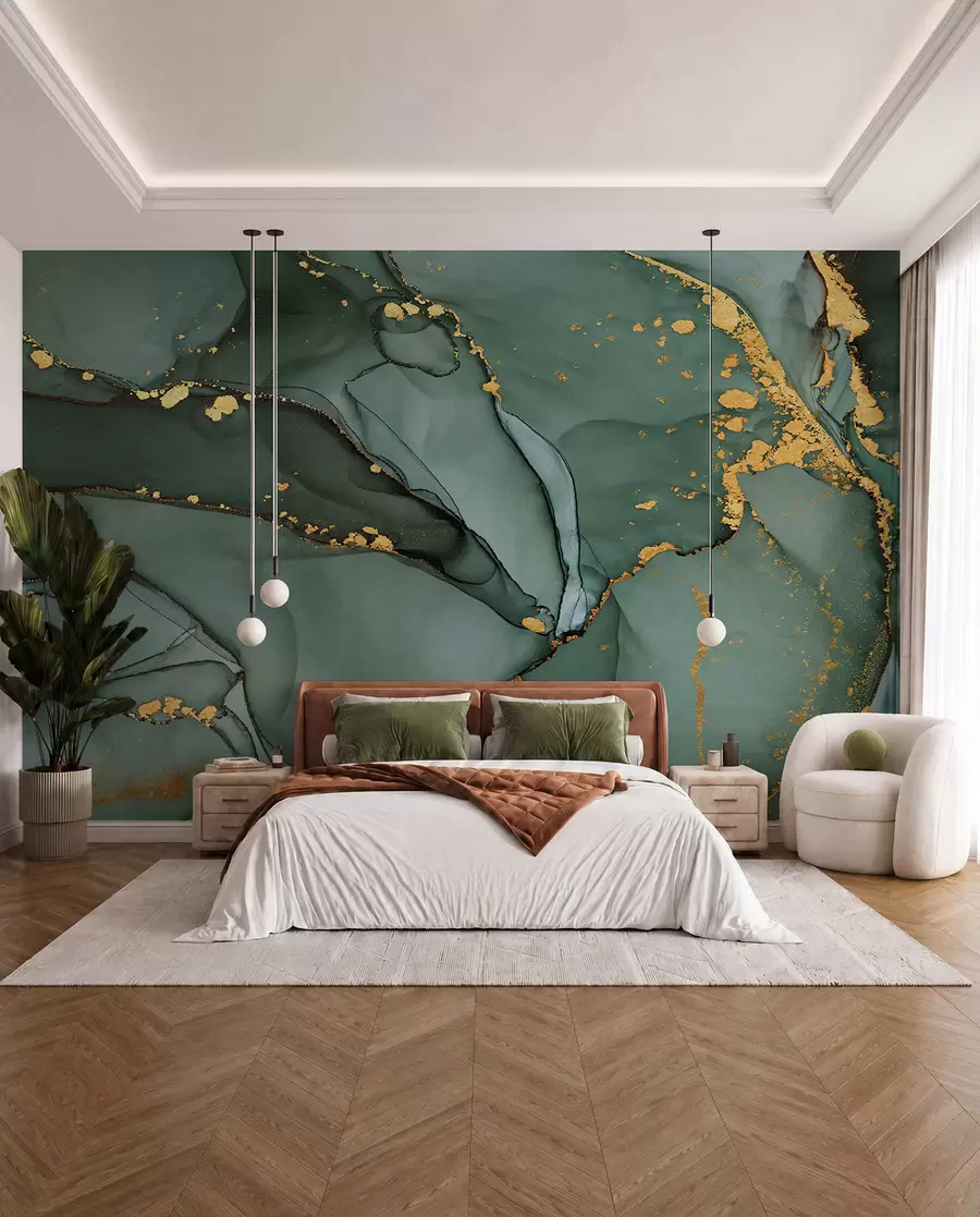 murales de pared Lujoso mármol Onyx con grietas metálicas u50235d2