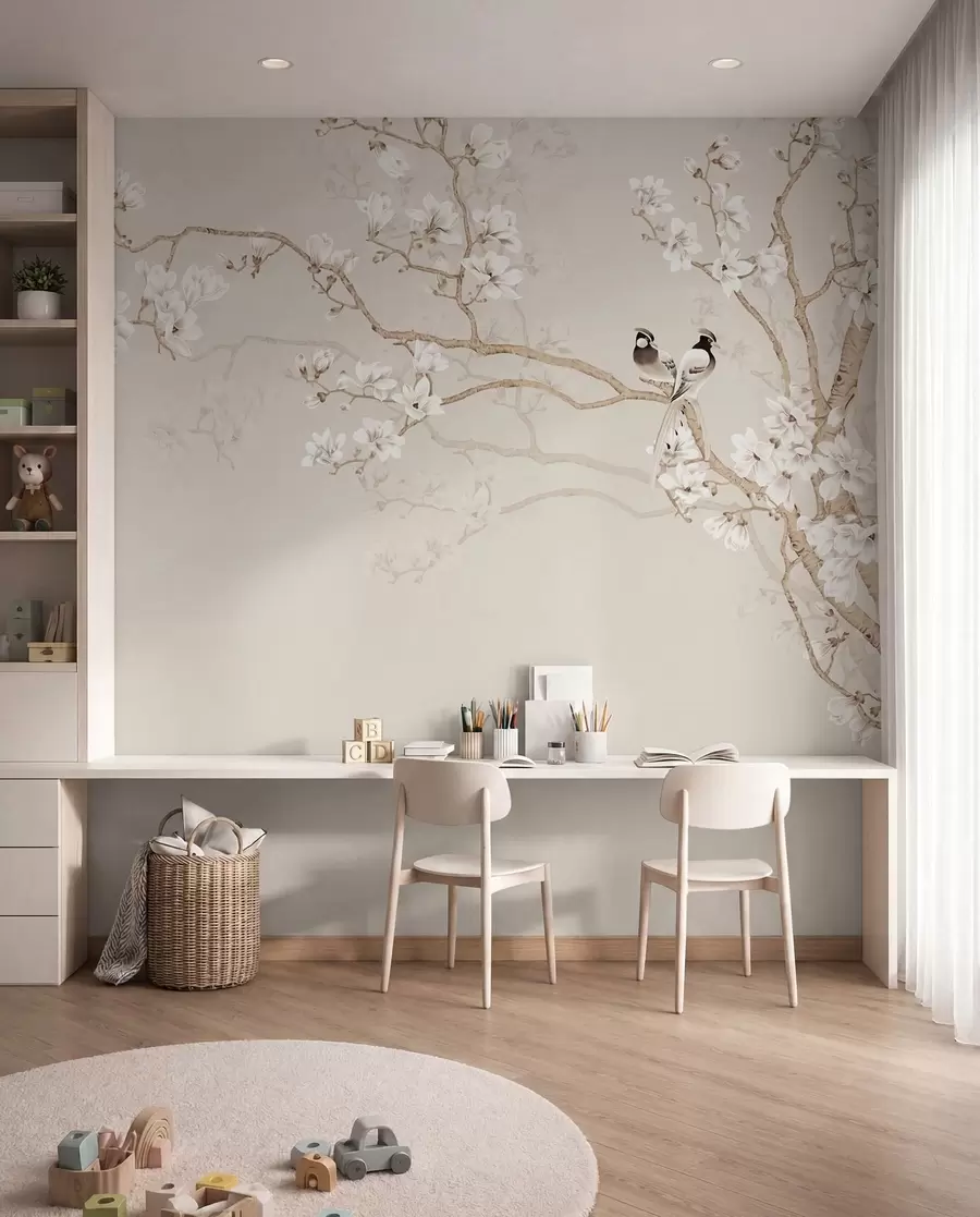 murales de pared Aves entre flores I u25842d1